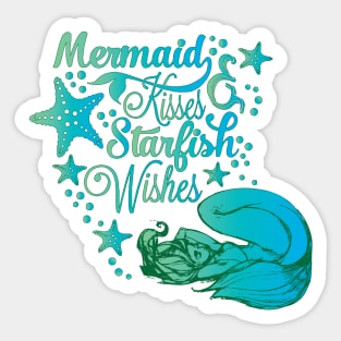 Mermaid Kisses & Starfish Wishes Sticker